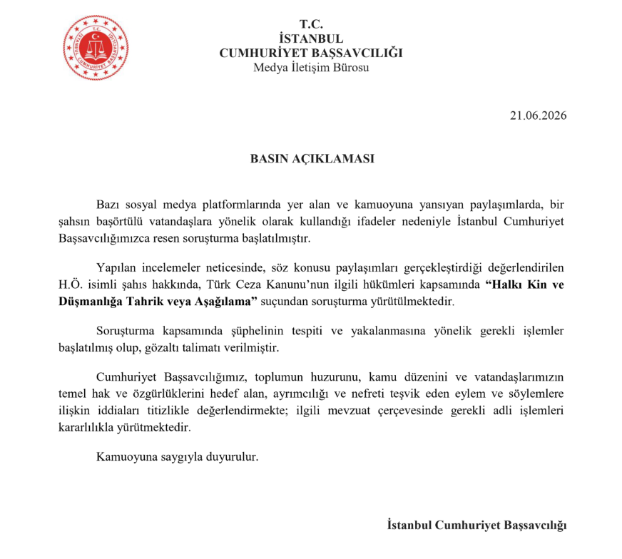 Başörtülülere hakaret karşılıksız kalmadı! Soruşturma başlatıldı