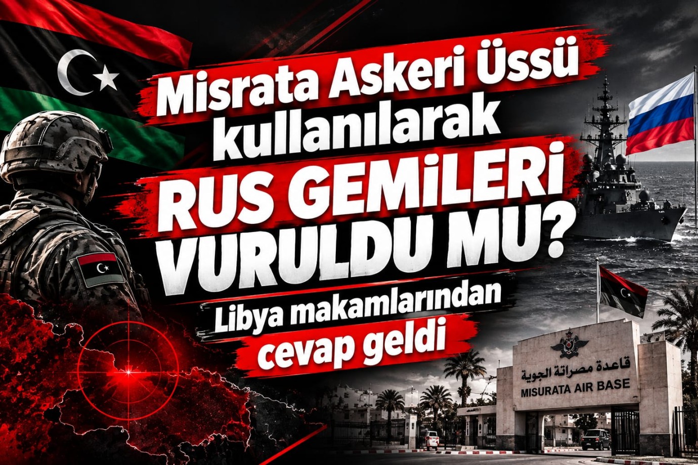 Libya makamları açıkladı: Misrata Askeri Üssü kullanılarak Rus gemileri vurulmadı