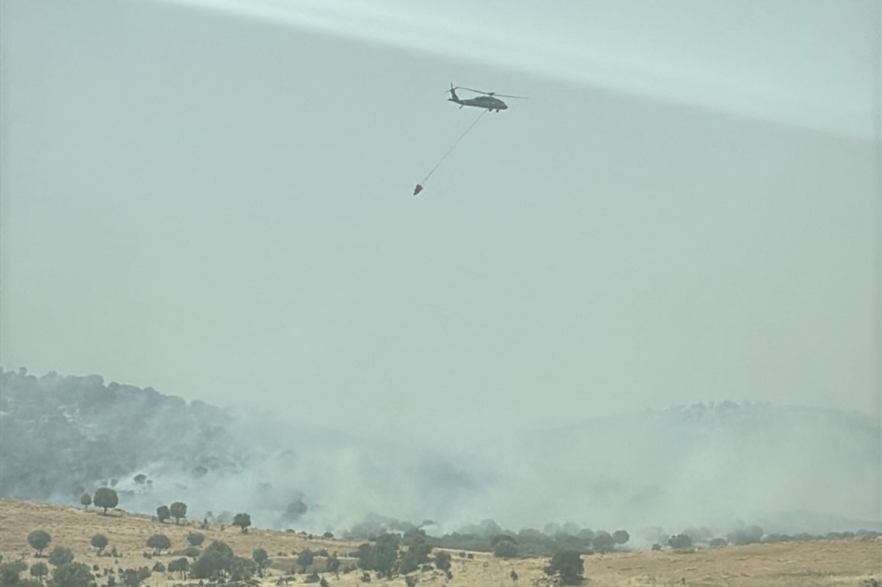 Mardin’de orman yangını: Helikopterlerle müdahale ediliyor