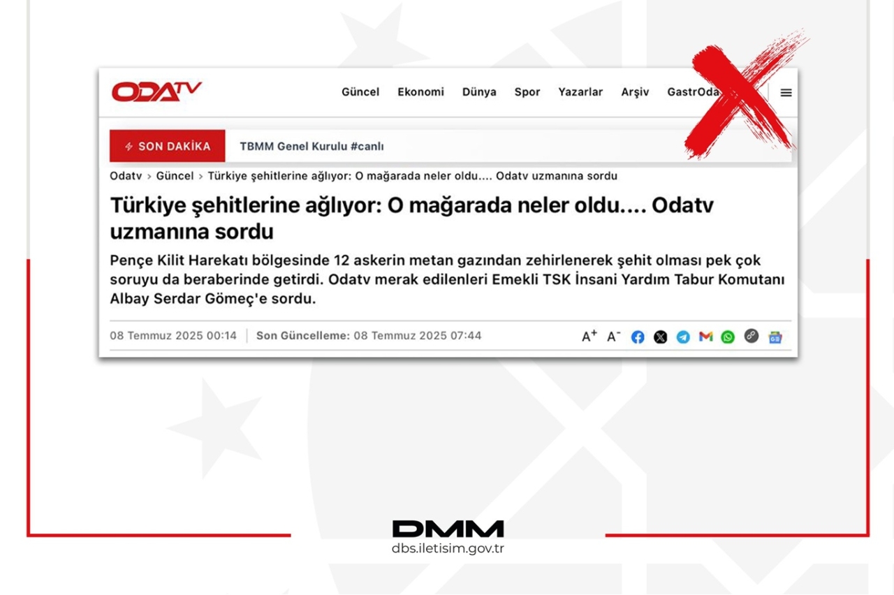 DMM, mağarada ″tuzaklama″ yapıldığı iddialarını yalanladı