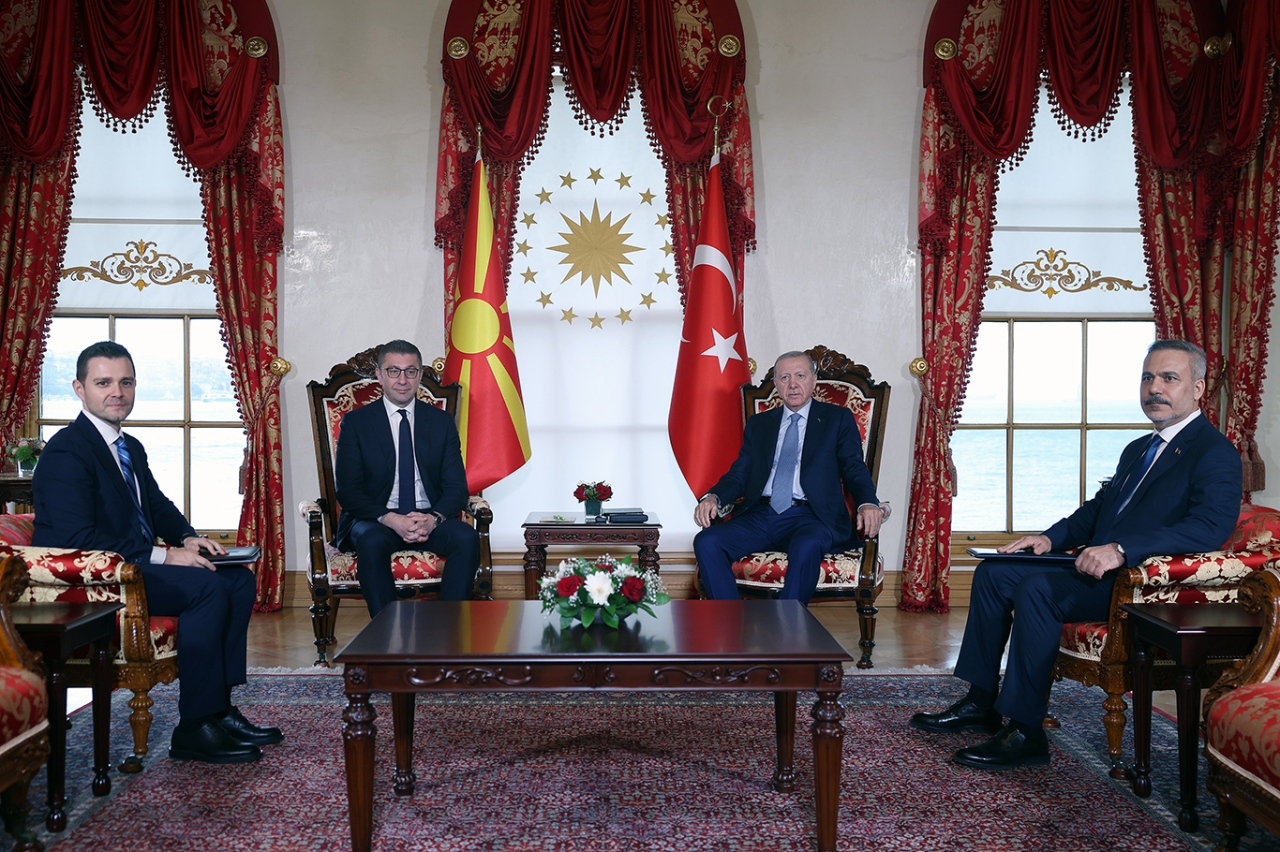 Cumhurbaşkanı Erdoğan, Kuzey Makedonya Başbakanı Mickoski'yi kabul etti