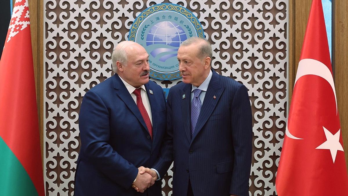 Cumhurbaşkanı Erdoğan, Belarus Devlet Başkanı Lukaşenko ile bir araya geldi