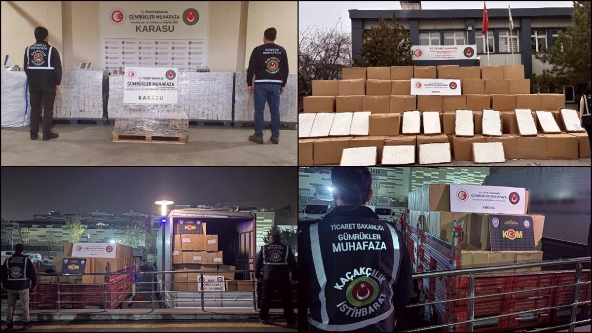 Ticaret Bakanlığı ekiplerinden makaron ve kaçak sigara operasyonları