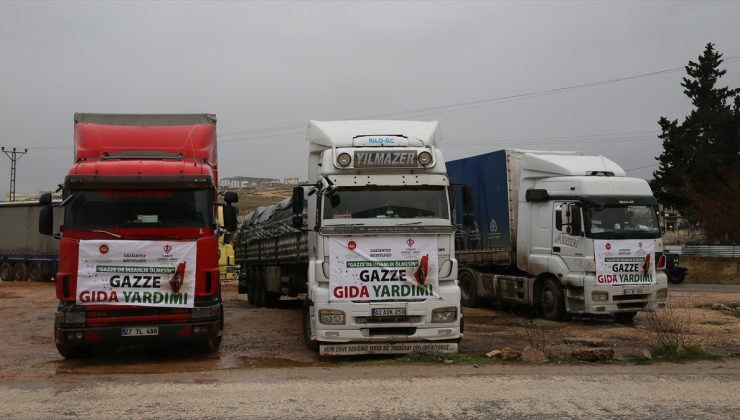 Gaziantep’ten Gazze’ye 10 tır gıda yardımı yola çıktı