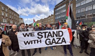 İngiltere genelinde 48 noktada Filistin’e destek gösterileri düzenlendi