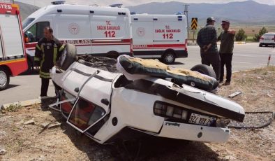 Konya’da tır ile çarpışan otomobildeki 4 kişi yaralandı