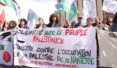 Fransız öğrenciler, kampüslerde Filistin’e destek eylemlerine yönelik baskıyı protesto etti