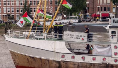 Gazze’ye yardım götürmek üzere Norveç’ten yola çıkan Handala isimli gemi Hollanda’ya ulaştı