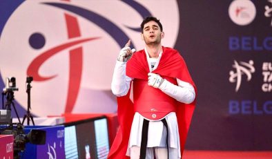 Milli tekvandocu Enbiya Taha Biçer, Avrupa Şampiyonası’nda altın madalya kazandı