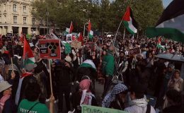 Paris’te göstericiler İsrail’in Refah’a yönelik kara saldırısını protesto etti
